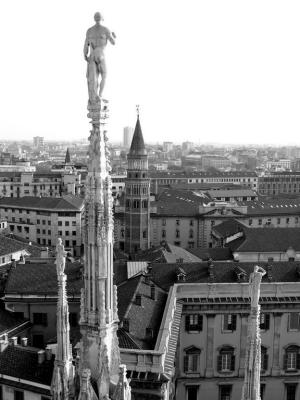 The Duomo Looks Out Over Milan