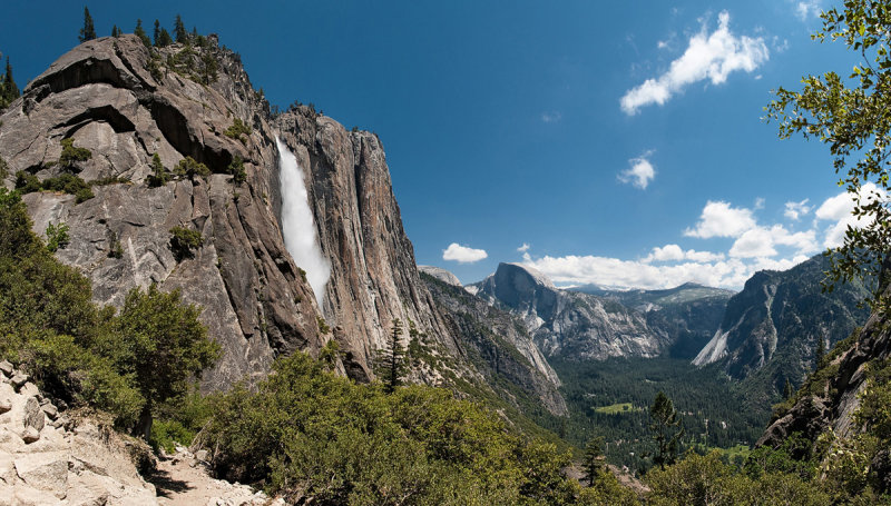 Afternoon View East of Upper Fall and Valley