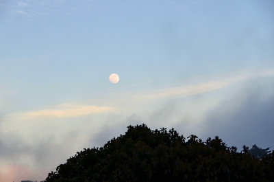 Sunset Moonrise and Fog