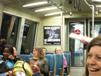 On the BART back to SF