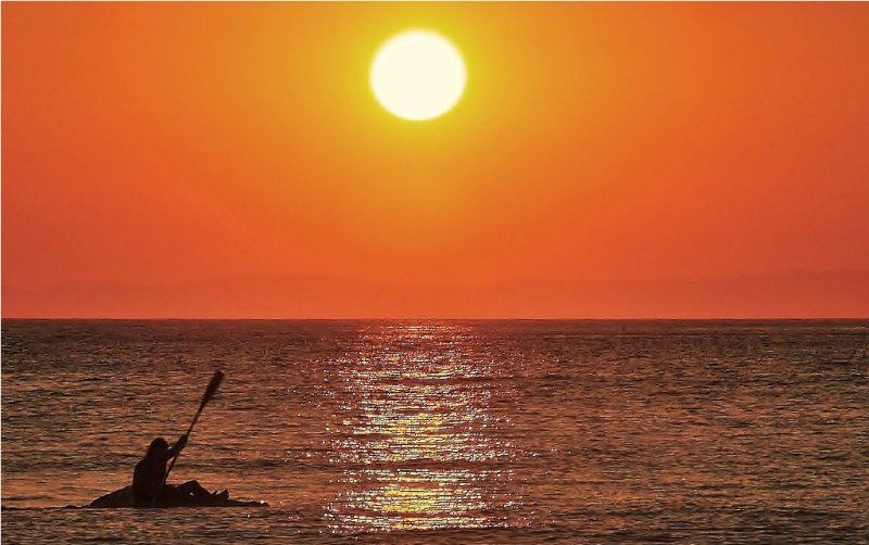 sunset colours at Cyclades.