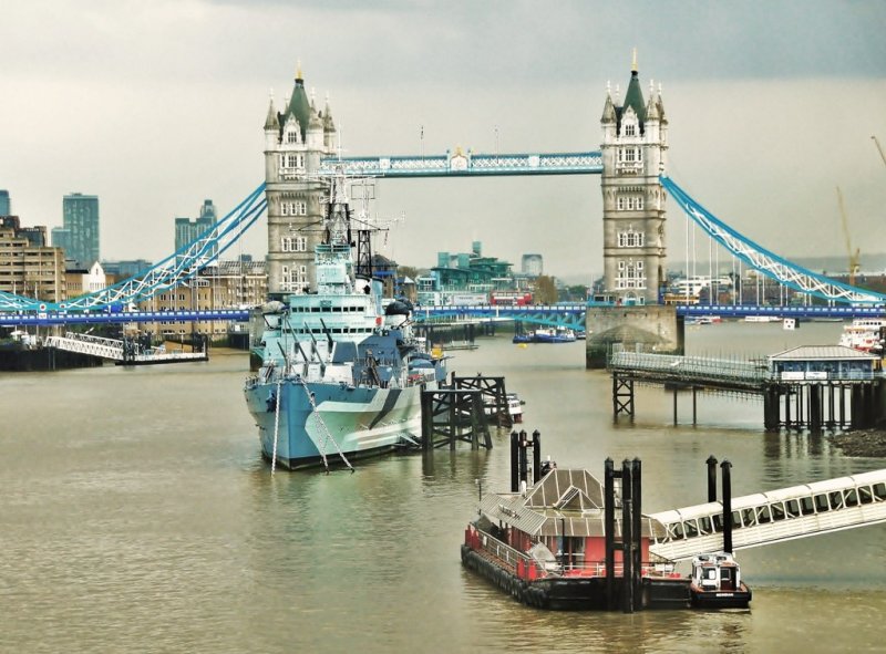 Tower Bridge and HMS Belfast 