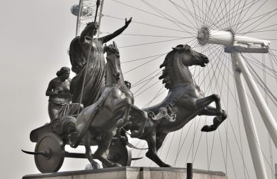 Queen Boadicea of the Iceni and London eye.