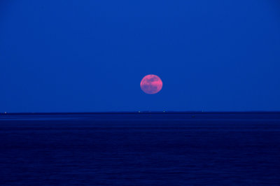 Supermoon over Chesapeake Bay