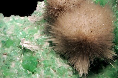 Mesolite with Fluorapophyllite from Smithsonian Natural History Museum