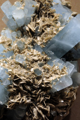 Aquamarine with Muscovite from Smithsonian Natural History Museum
