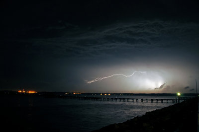 Lightning over the Chesapeake Bay