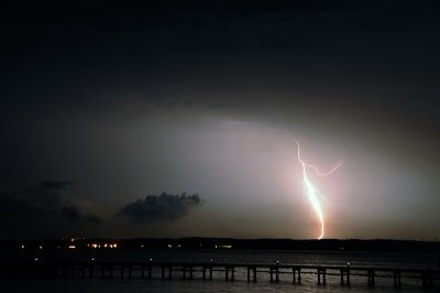 Lightning over the Chesapeake Bay