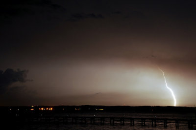 Lightning over the Chesapeake Bay