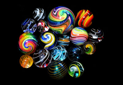Various Hand Made Marbles