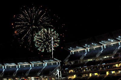 Fireworks over Nationals Park