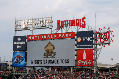 Scoreboard shows us a sausage toss early on