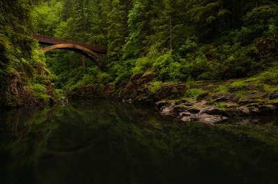 Lucia Falls & Moulton Falls Bridge - East Fork Lewis River