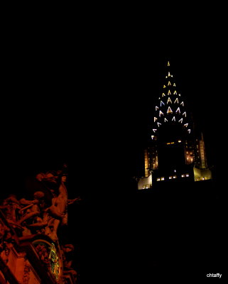 Chrysler at night