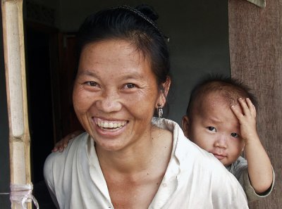 Hmong mother with baby