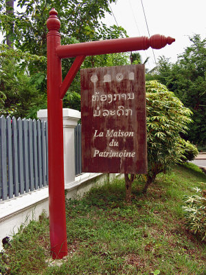 The french patrimonial sign from Luang Prabang