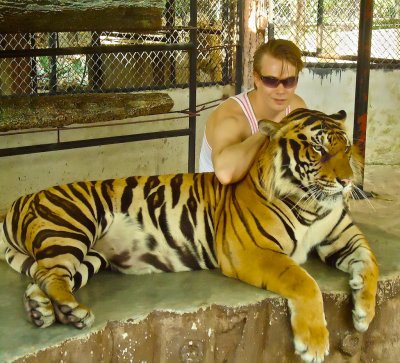 Gustaf and a tiger