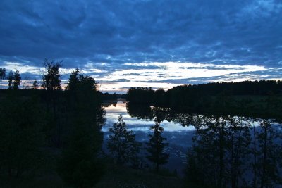 Midnight light over the river Kolbcksn