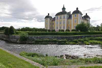 Strmsholm Castle. The moat in the foreground.