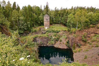 Mine shaft, Stora Klackberg closed 1881.