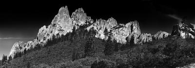Castle Crags in Black and White (6,077 x 17,331 pixels)