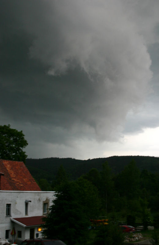 Bad weather above the camping