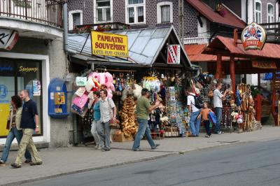 Tourist shops in Sklarska Poreba