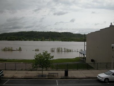 Ohio River at Flood stage today 4-23-11