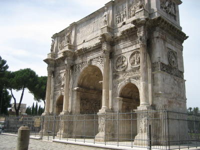 arch outside colosseum