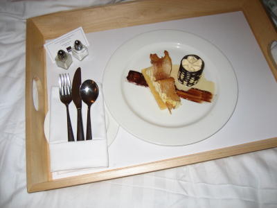 Room service!  We're really on vacation!