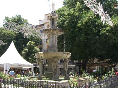 open air silk market in Granada