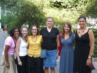 Going to a Flamenco Show in Seville.  Pryia, Jess, Ashley, Sara, Crystal, Jenny
