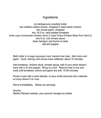 Tomato Soup Recipe