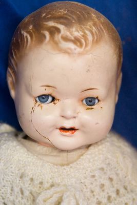 A scratched doll