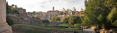 View standing at the Arch of Titus  towards Roman Forum
