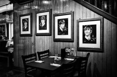 The Beatles' Portraits at the Hard Rock Cafe