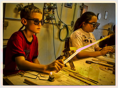 july 25 blowing glass