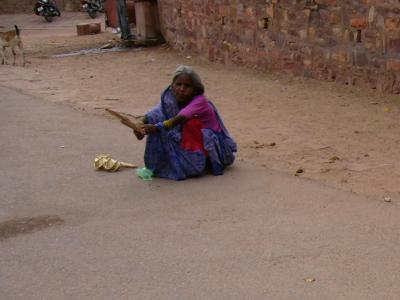 old beggar woman