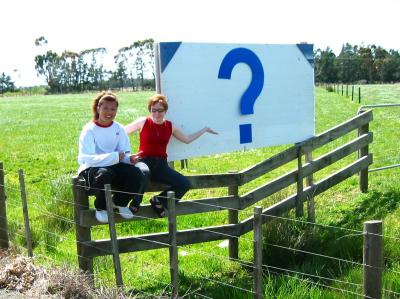 the eternal question on a road sign (nz)
