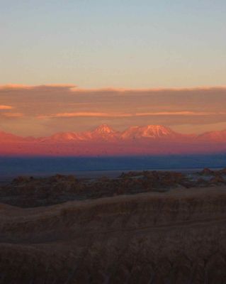 sunset valle de la luna