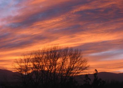 sunset in the desert of humahuaca