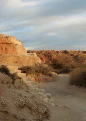 sunset on the sacred stairs of the virgin