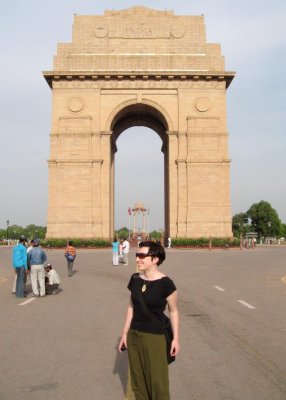 standing at india's gate (new delhi)