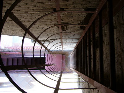 view of the climb to the bell tower (from above)