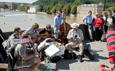 Dixieland band on Charles Bridge