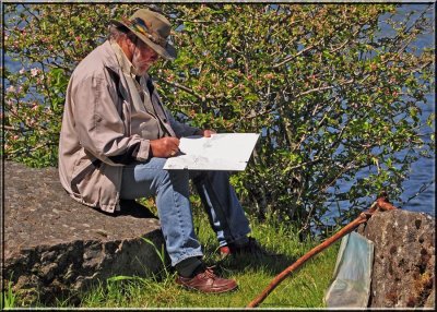 Drawing by the Sea