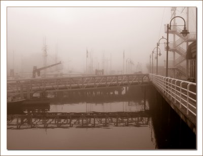 The Wharf in Sepia