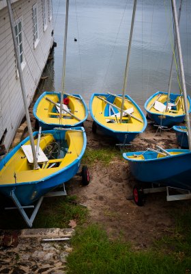 Little Blue and Yellow Boats