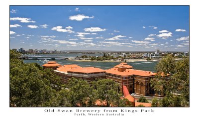 Old Swan Brewery from Kings Park