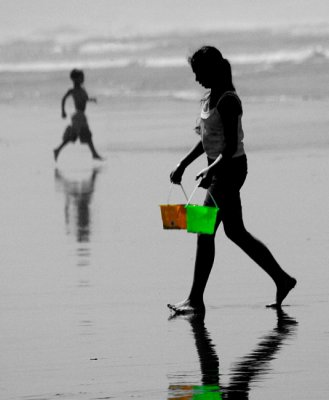Sand Bucket Fun